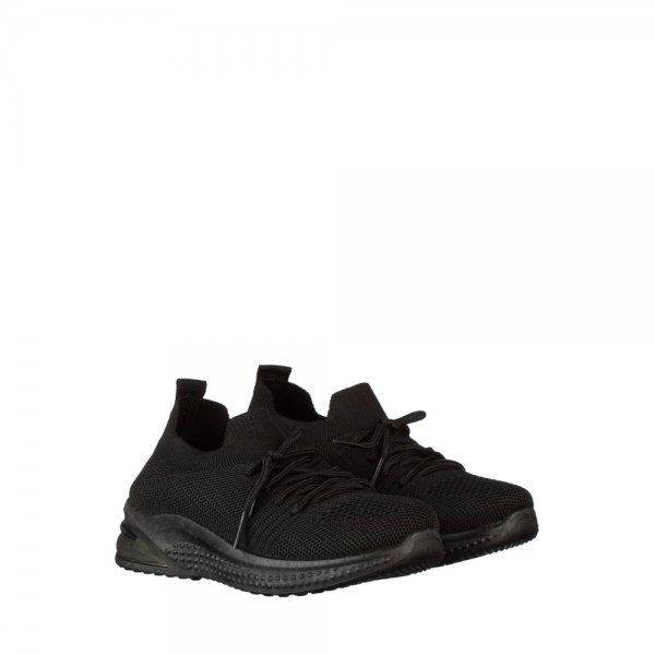 Παιδικά αθλητικά παπούτσια  μαύρα από ύφασμα Fantase - Kalapod.gr